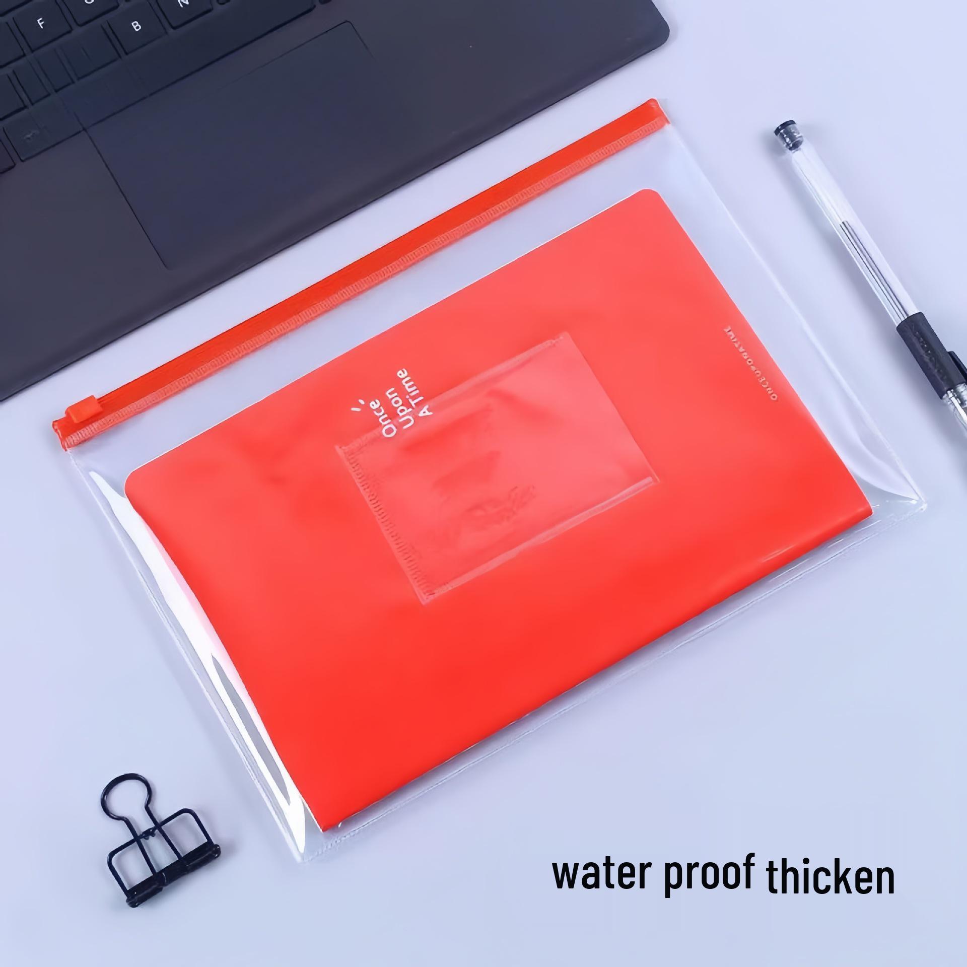 

Transparent Exam Stationery Bag: A4 Zippered Pouch for Middle School, College, and Postgraduate Exams”