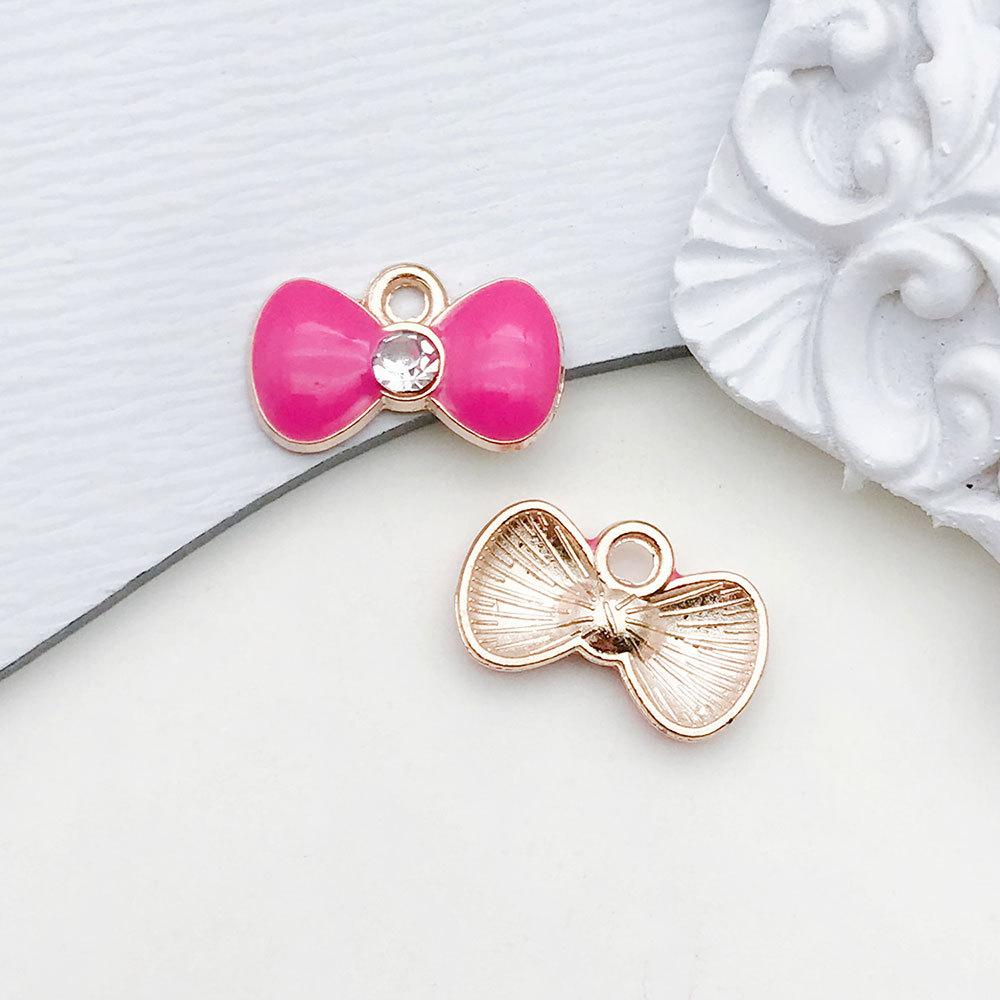 1pcs Rose Red Oil Drop Pendant Through The Alloy Earrings Diy Handmade Homemade Accessories Materials Multiple Styles