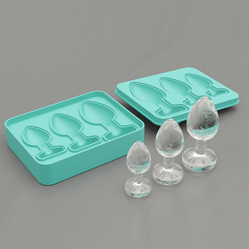 1Pcs Silicone Ice Cream Tools Cube Maker Tray Funny Butt Plug Shaped Mold Sturdy Easy To Clean For Holiday Party Drink Cocktails