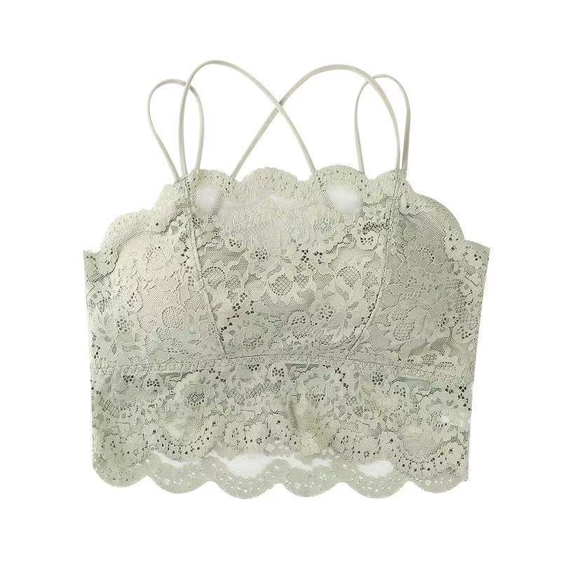 Women's Sexy Lace Camisole Tank Top with Chest Pad, Plus Size, Breathable for Summer, Outer and Inner Wear.