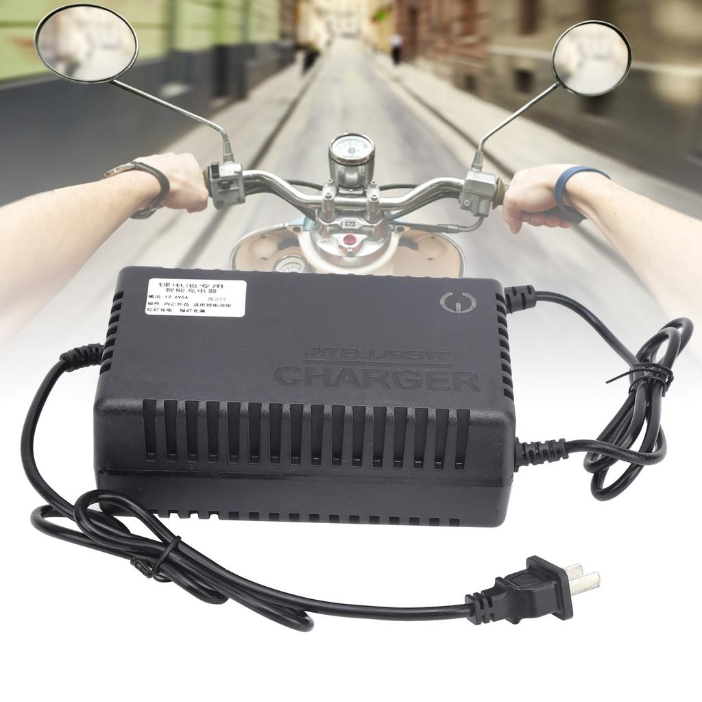 Intelligent Lithium Battery Charger 12.6V 5A Output Charging Adapter for Electric Bike