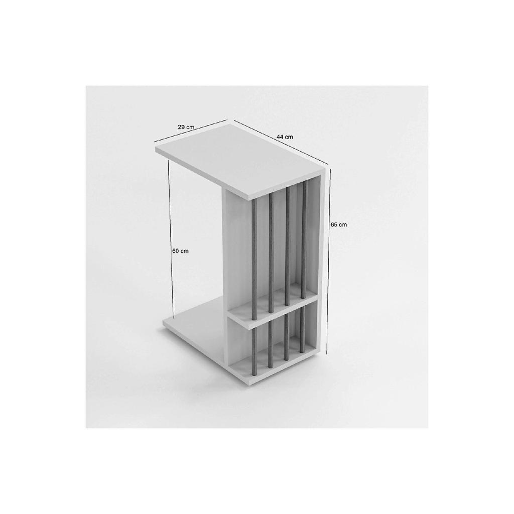 Wheeled Side Table Sofa Table C Coffee Table Nesting Coffee Table Serving Table - White