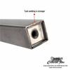 Stainless Steel Square Tube Connector with Threaded Hole for Storage Rack Assembly