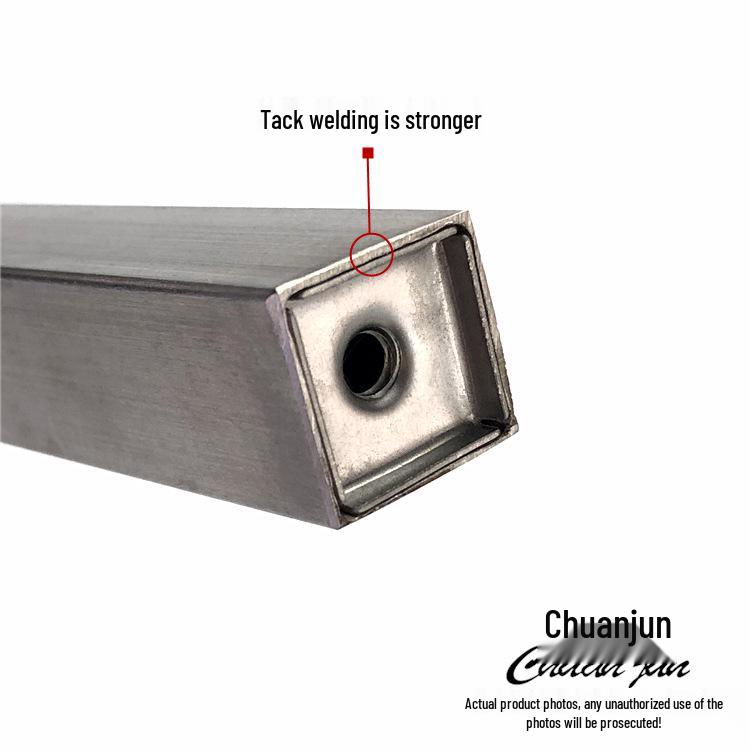 Stainless Steel Square Tube Connector with Threaded Hole for Storage Rack Assembly