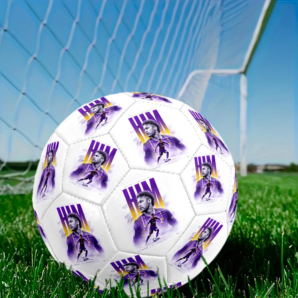 Pallone da Calcio Neymar Taglia 5 Calcio Cucito a Macchina Universale per Interni/Esterni Accessorio Calcio