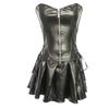 European & American Women's Leather Hollow Out Body Shaper Three-Piece Set