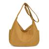 Borsa Hobo in Velluto a Coste con Silhouette Morbida e Cadente Tasche Laterali Ideale per l'Uso Quotidiano Casual da Donna