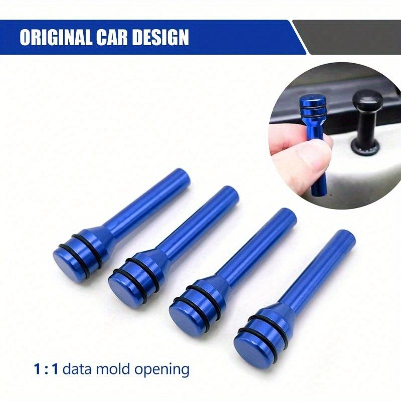 2pcs Car Door Lock Knob, Aluminum Alloy Interior Door Lock Pin, 1.9"X0.4" Door Lock Knob Button, Car Interior Accessories, Compatible