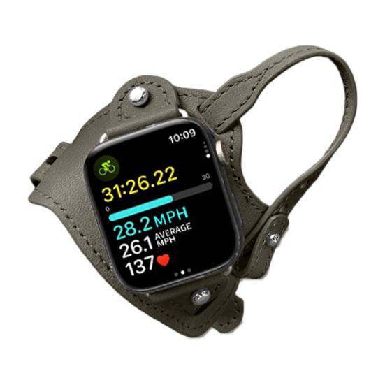 Cyklistický řemínek na hodinky Kompatibilní pro Apple Watch Series Nastavitelný Vintage Faux Leather Náramek na chytré hodinky Náhradní