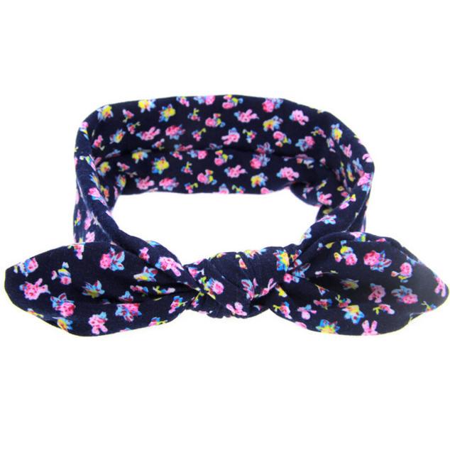 

[brisand] Baby Girl Rabbit Ears Elastic Flowers Bowknot Headband NY