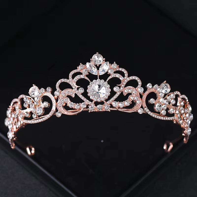 Barocke Kristall Diademe und Kronen Strass-Abschlussball Diadem Stirnband Braut Hochzeit Haar Accessoires Schmuck Krone Diadem Für Frauen