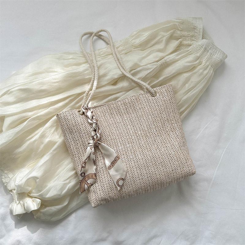 Fashionable Trendy Woven Tote Bag For Women Summer 2023 Chic Large Capacity