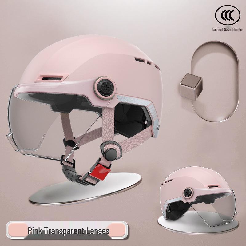 Certified Unisex Electric Motorcycle Half Helmet - Summer Sun Protection & All-Season Safety