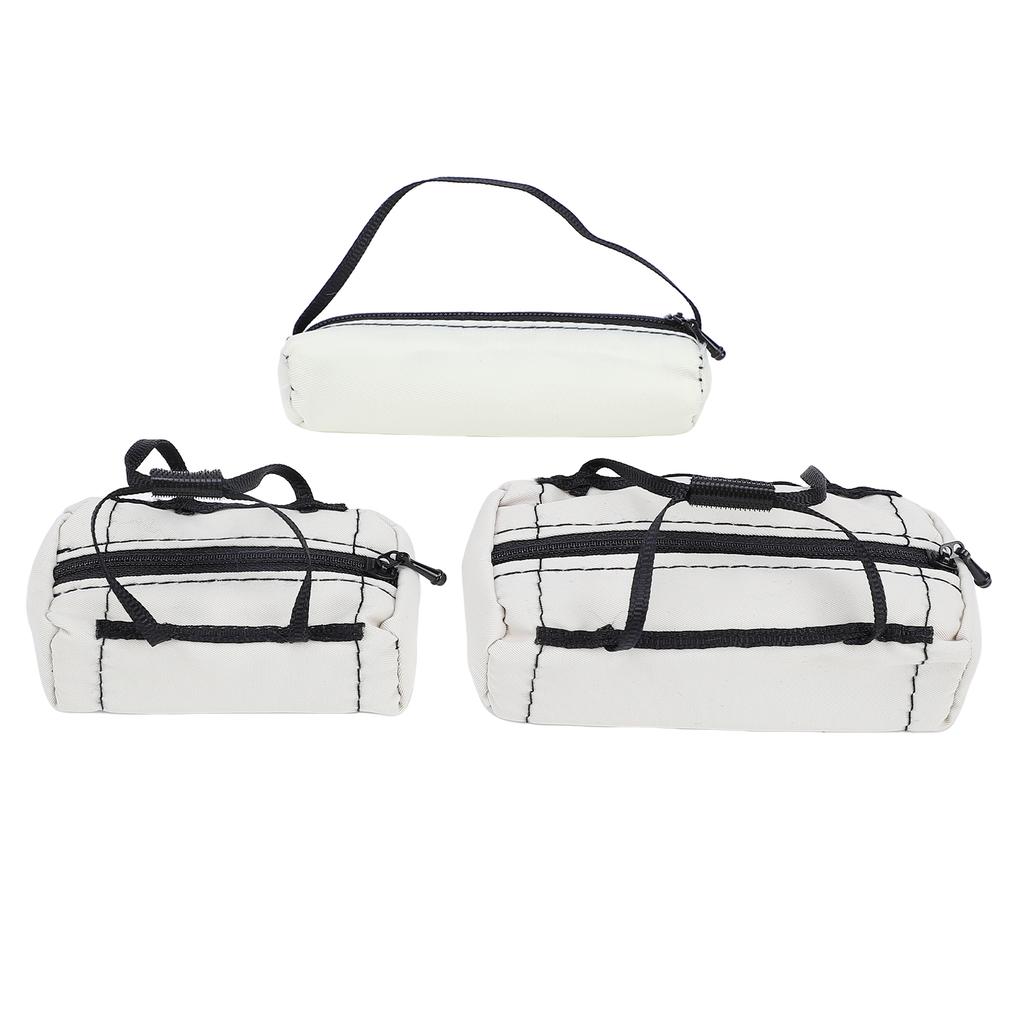 Simulation Decor Set, Includes Bags, Luggage Net, Fuel Tank, Oil Drum, Jack, Fire Extinguisher and Shovel for 1:10