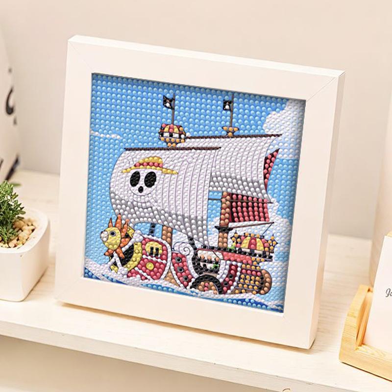 Stitch Bright Diamond Children Diy Handmade Full Diamond Sticker With Frame Children'S Point Diamond Painting Gift Cross-Border