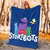 Couverture Flamboyante StoryBots Douce Chaude Couverture Toutes Saisons, Design pour le Camping, Voyages en Voiture, Randonnée Canapé, Lit, Bureau Cadeau Parfait pour les Fêtes