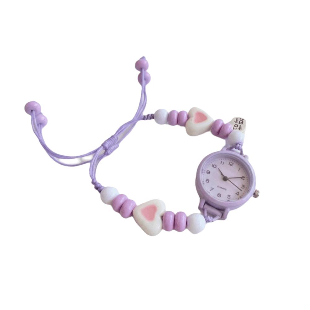 

Zinc Zinc Alloy Quartz Bracelet Wristwatch Ethnic Timepiece Hand Chain Adjustable Beads Strap Watch Student Style 2