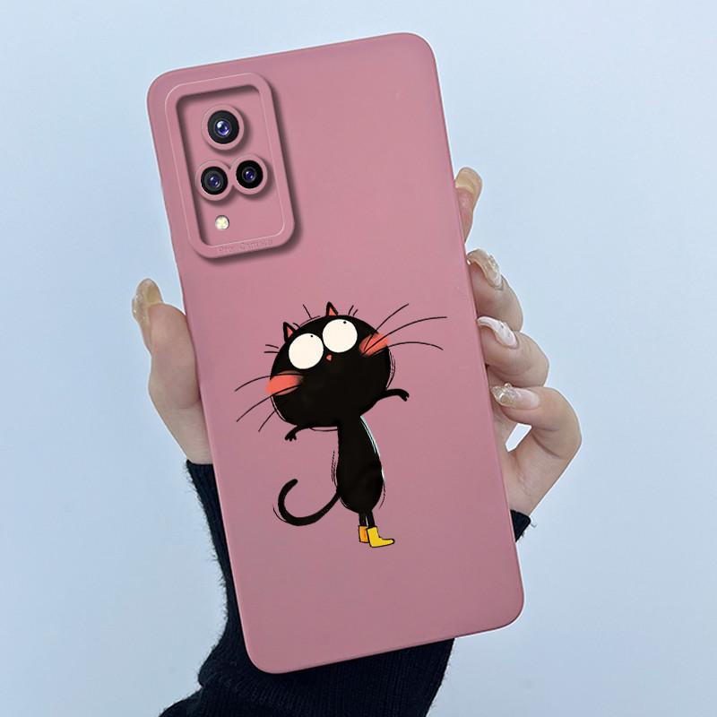 For Vivo V21 4G VIVOV21 5G Cases V2066 V2108 V2050 Soft Silicone Phone Case Sweet Printing Cute Cartoon Protective Painted Cover