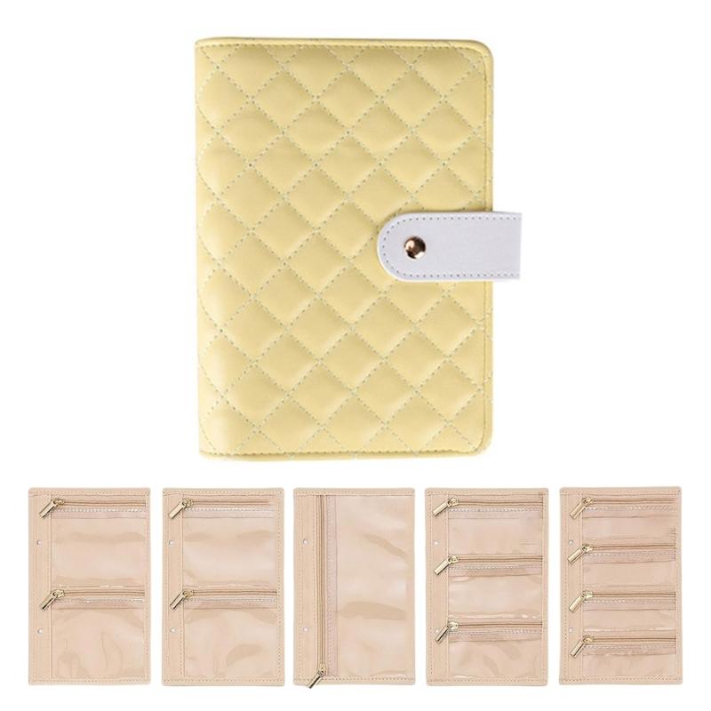 Schmuckaufbewahrungsbuch Wasserdichte Transparente Aufbewahrungsalben für Ohrringe Halsketten Ringe Schreibtisch Schubladen-Organizer