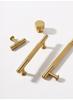 French Style Brass Cabinet Handle with Line Pattern for Wardrobe, Closet, and Drawer