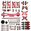 Metal Kit Aluminum Alloy RC Car Upgrade Machined Red