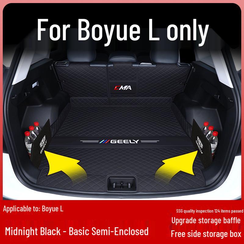 Geely Boyue L 2024 Trunk Mat - Full Coverage Tail Box Interior Decor Fán