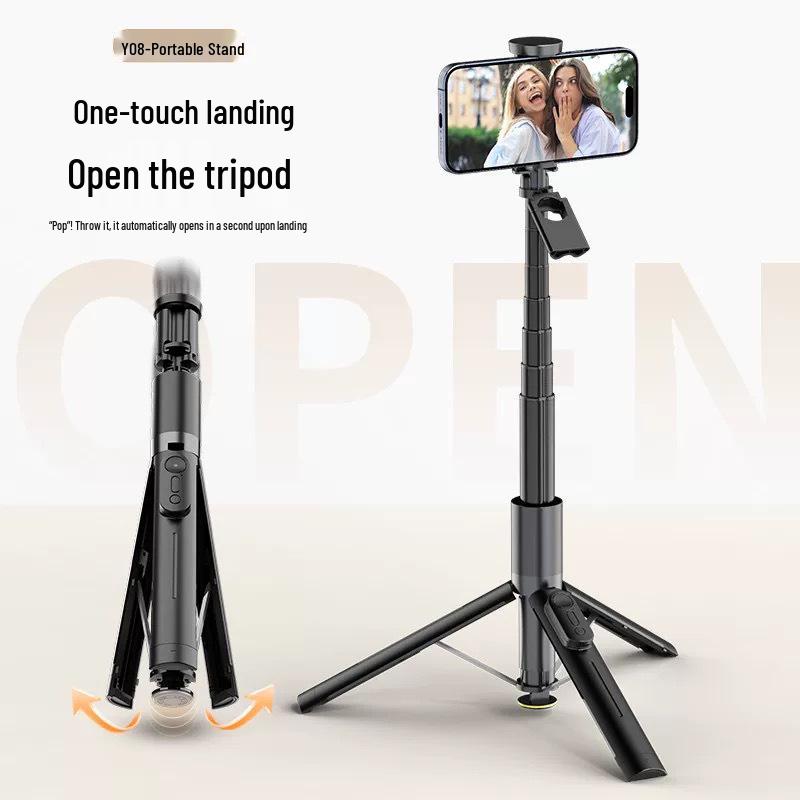 Y08 Integrated Auto-Pop-Up Selfie Stick & Tripod Holder