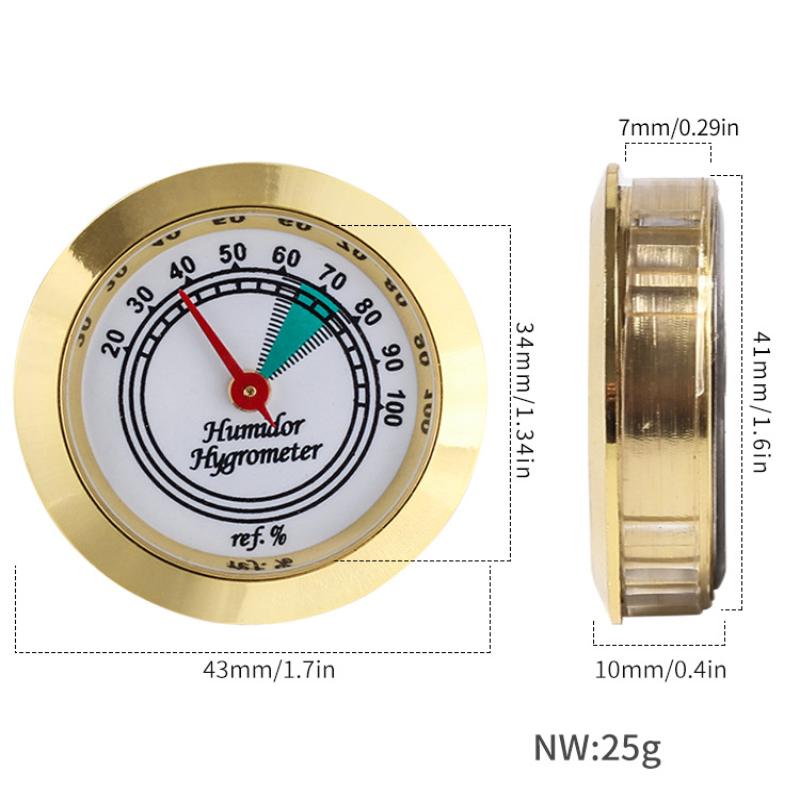 Messing Analoges Hygrometer Feuchtigkeitsmesser Für Humidore 43mm Hohe Genauigkeit Mechanischer Feuchtigkeitstester Box Geige