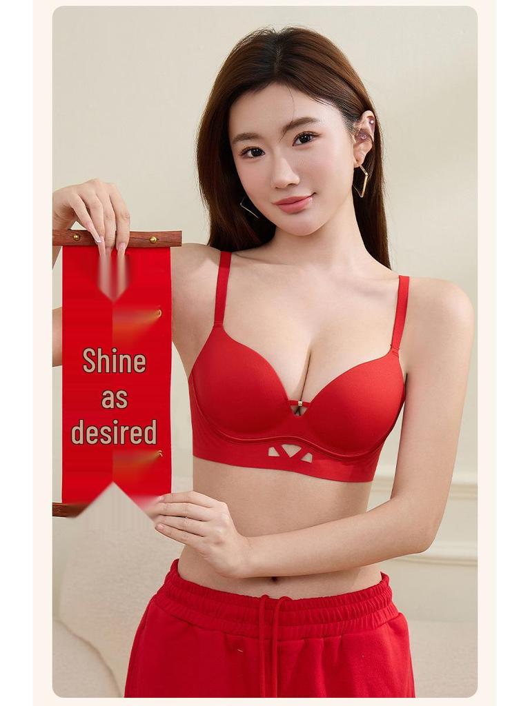 Sexy Hollow Women’s Padded Lingerie Bra - Wireless, Comfortable, Enhances Bust, Beautiful Back Design