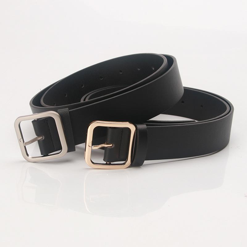 Women's Trousers Belt Vintage Pin Buckle Belts Solid Color Waistband Brand Ladies Fashion Trend High Quality Working Belt DT144