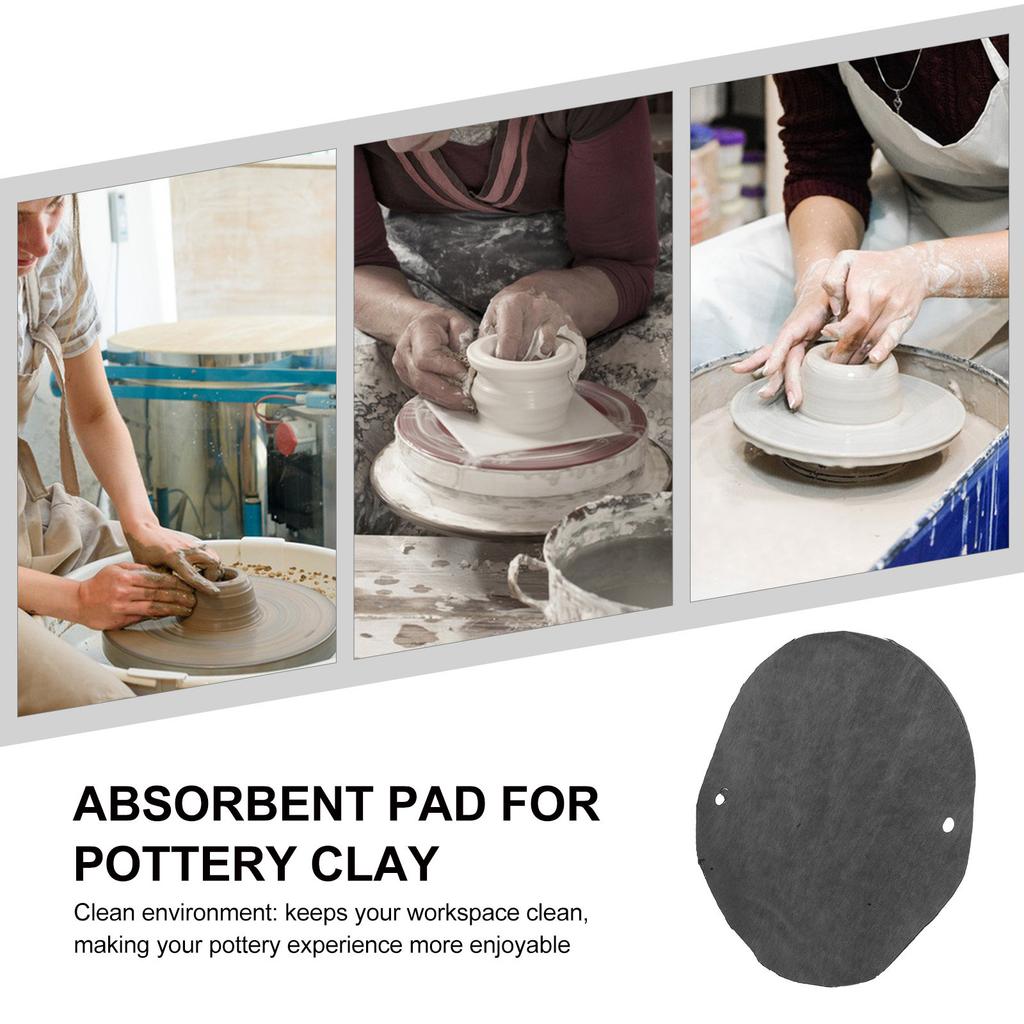 Blue Round Pottery Absorbent Pad Cloth Dualhole Batmate Stable Clay Throwing Pad Ceramic Machine Accessories Clay Cloth