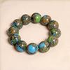 Bracciale da Uomo Turchese Tang Sancai con Perle Rotonde 2.0 - Perline di Preghiera & Wenwan.