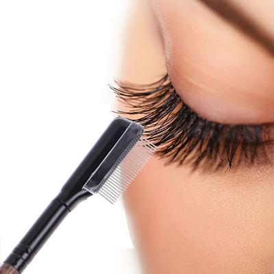 1Pc Pettine in metallo Spazzola per ciglia Sopracciglia Trucco cosmetico Strumento per estensione ciglia