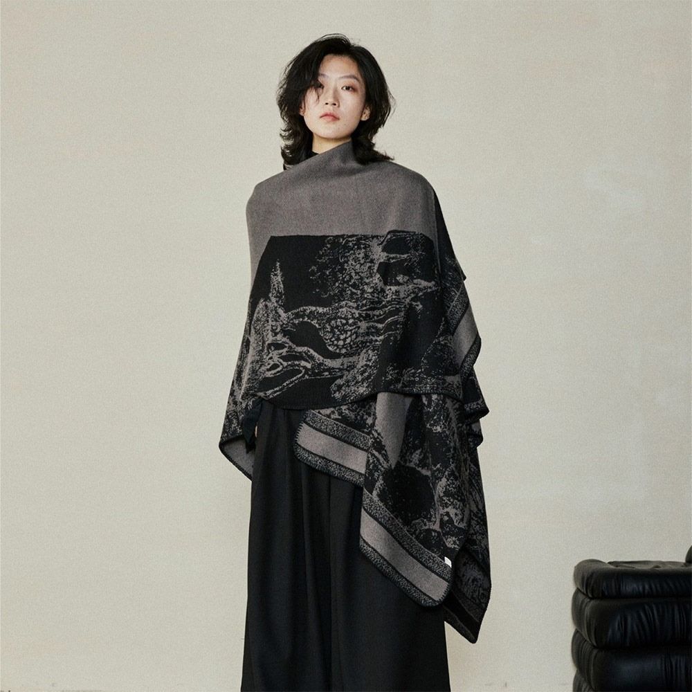 Sciarpa Calda Invernale Elegante di Lusso in Pile Spesso Cape Sciarpa in Cashmere per Esterno Sciarpe Avvolgenti Peluche Vintage per Abiti da Sera