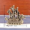 2026 Brass Dragon Boat Feng Shui Wealth Luck Mini Ornament for Office Desktop Living Room Home Decor Smooth Sailing Design