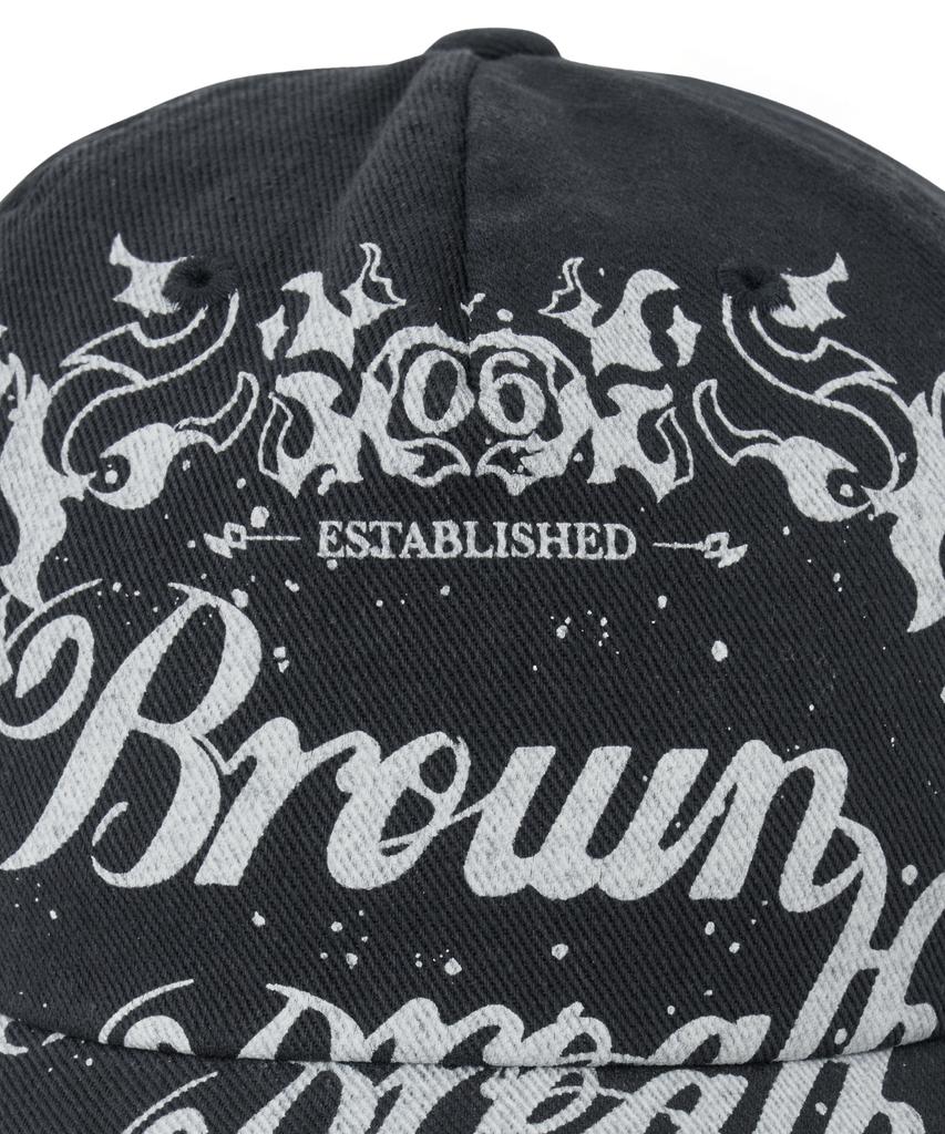 BROWNBREATH Visor Artwork Washing Cap - Charcoal