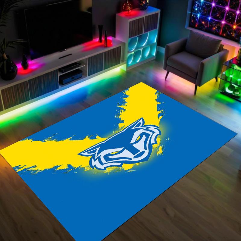 Warrington Wolves Design Crystal Velvet Carpet Cozy Non?Slip Printed Rug For Bedroom Living Room Entrance