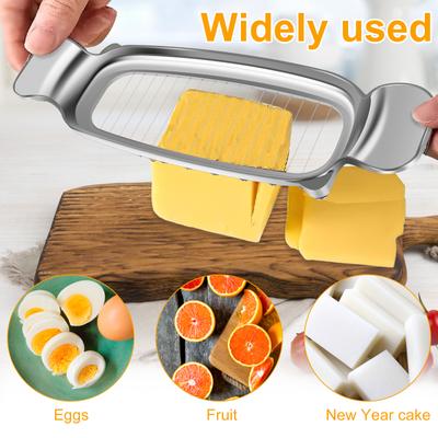 Butter Slicer Cutter Stainless Steel Cheese Slicer Multipurpose Food Cutter Handheld Butter Slicing Tool Portable Butter Cutter