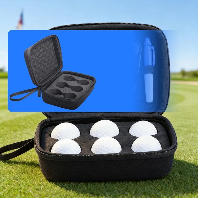 Compact Golf Ball Holder Case for Golfers, Structured Golf Storage Organizer for Practice Days, Course Travel, and Bag Organization