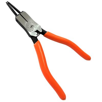 Alicates para Anéis Elásticos Fujiya eixos com mandíbulas retas que abrem quando Diâmetro da Ponta Encaixa anéis de Laranja Intercambiável (para espremido), 2.0mm, 10-40mm,