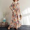 Travel Round Neck Vintage Long Flesh Covering Dresses