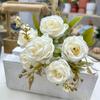 30Cm Long Artificial Flower 6 Pearls Roses Fake Flowers Premium Floral Bouquet Small Roses Silk Flowers
