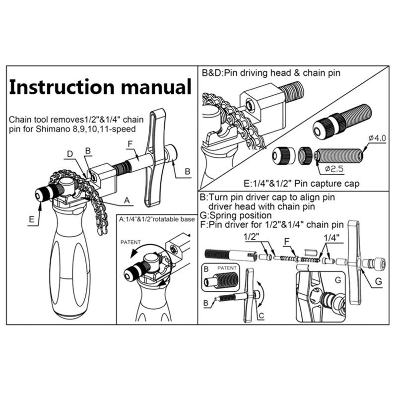 Professiona Bike Chain Tool Breaker Chain Pin Remover Cycle Chain Splitter Tool