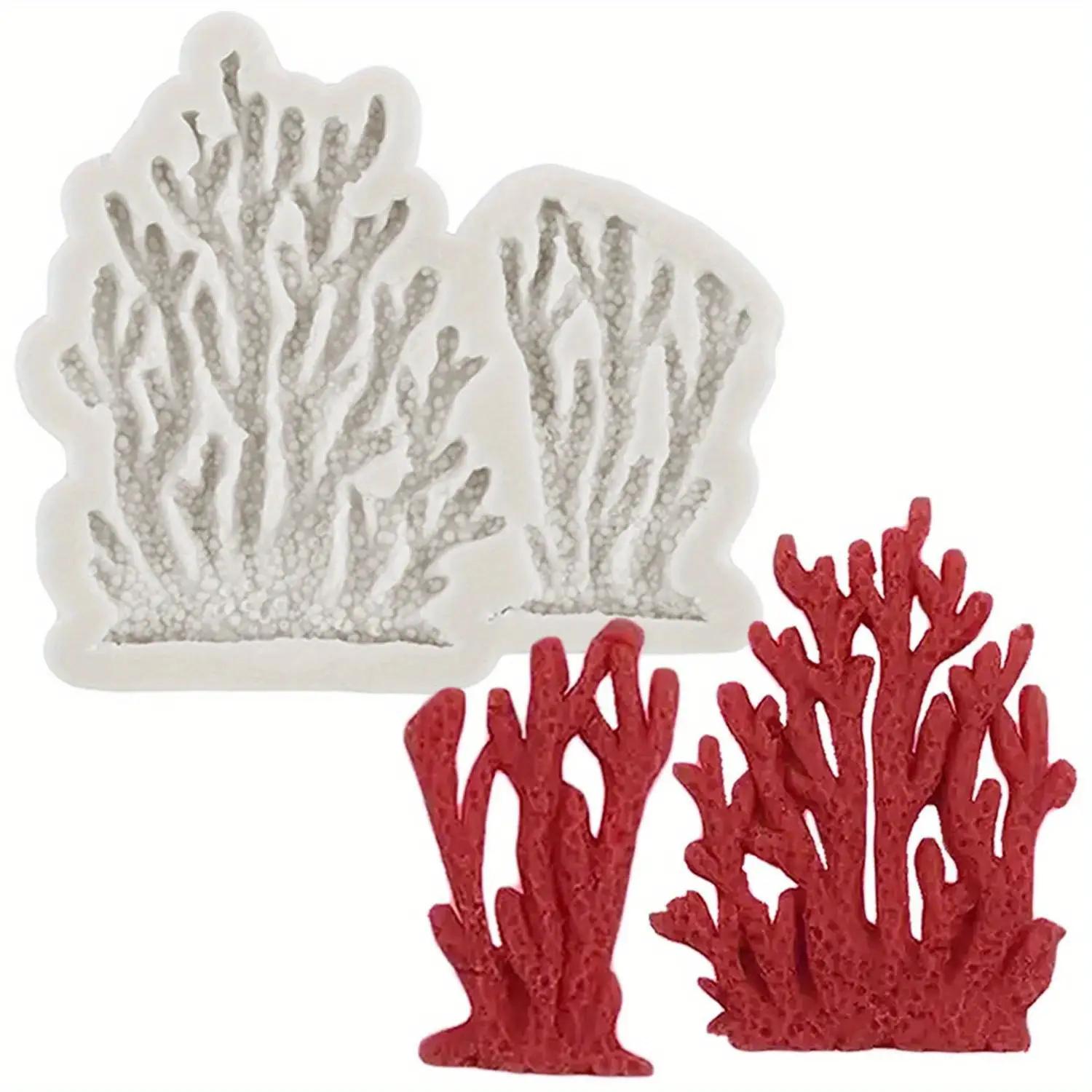 

Marine Coral Silicone Mold for Fondant, Candy, Chocolate, And Gumpaste - DIY Crafting Tools сірий