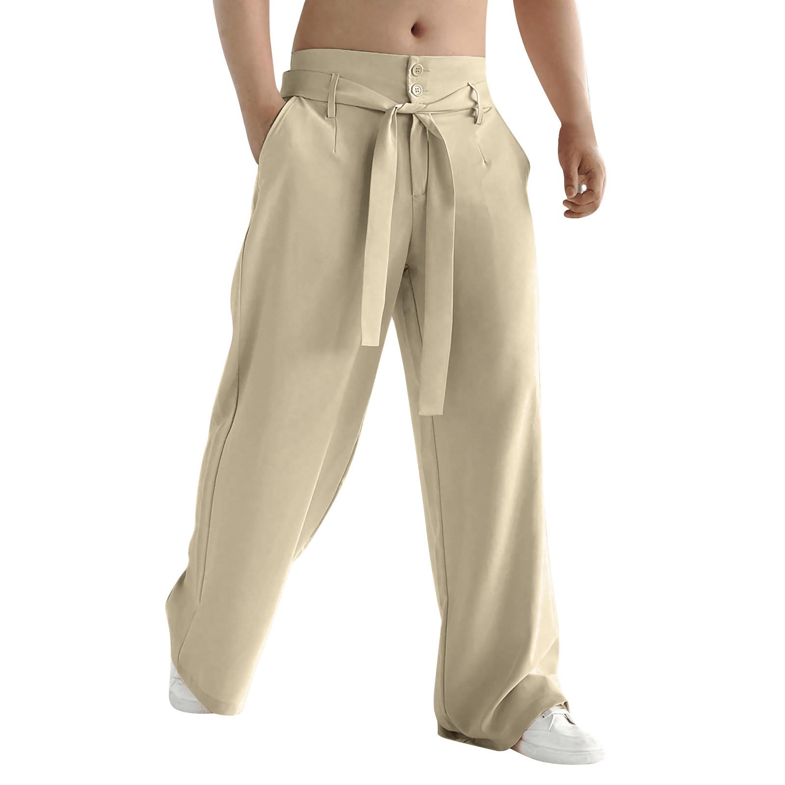 

Мужские модные однотонные повседневные брюки прямого покроя XXXL хаки