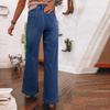 Women's Retro High Waist Wide Leg Straight Street Wide Leg Jeans