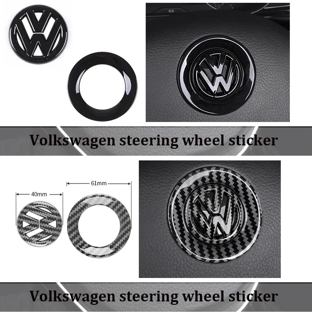 T28AAA - Car Steering Wheel Emblem Sticker Interior Accessories For Volkswagen GTI Polo Golf Passat Scirocco Beetle Tiguan Magotan