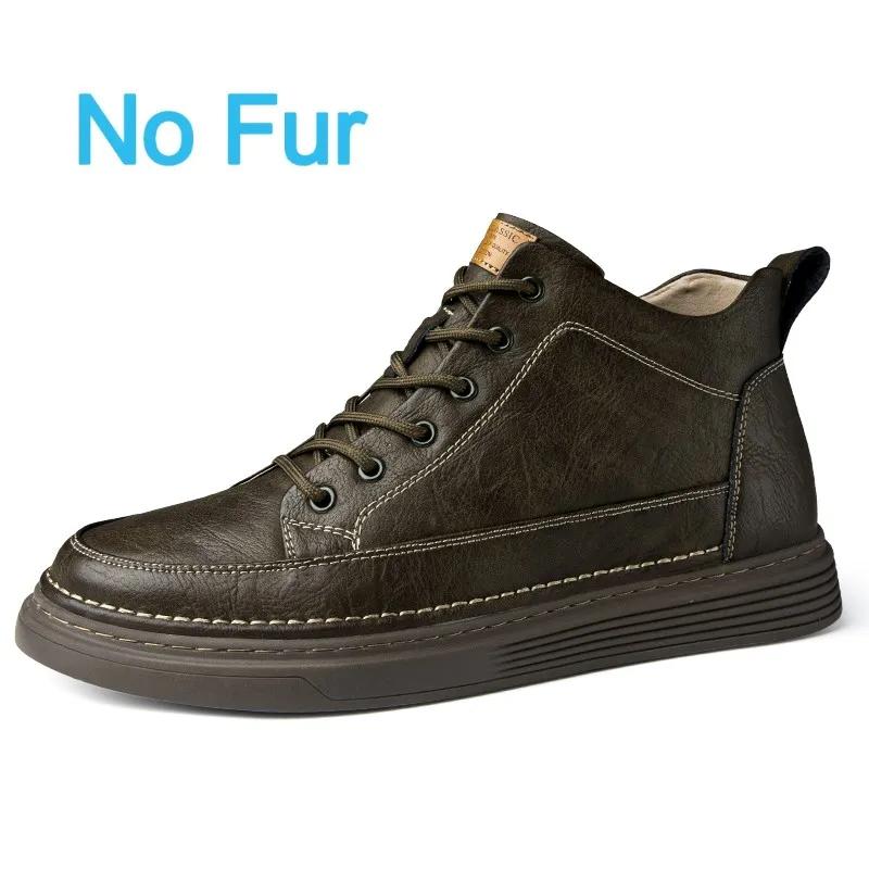 Genuine Leather Men Casual Shoes High Quality Outdoor Ankle Boots for Men Sneakers Tennis Sport Shoes Luxury Brand Walking Shoes