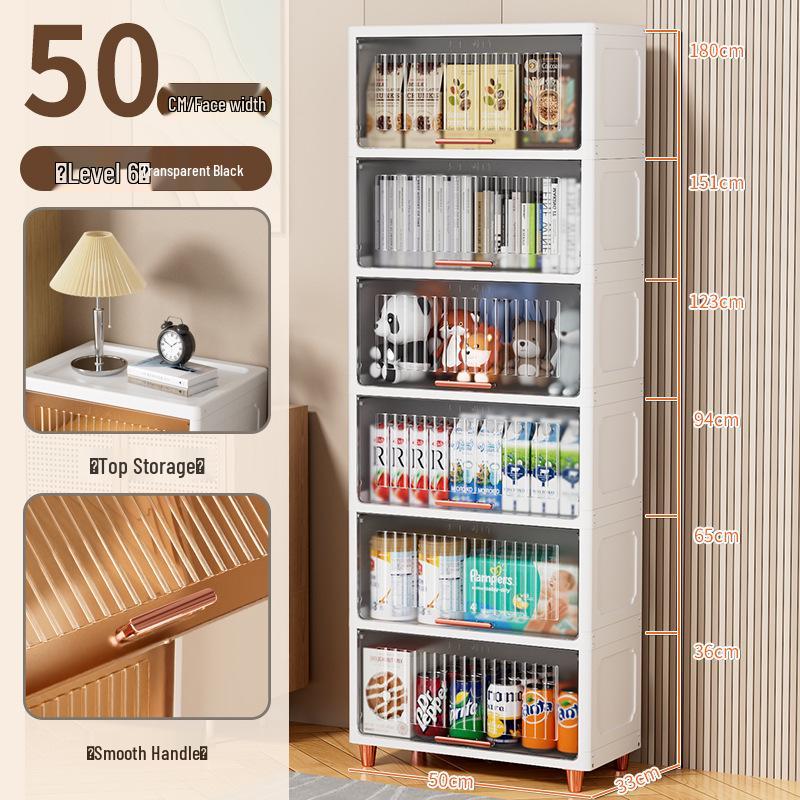 Light Luxury Multi-layer Transparent Storage Cabinet for Toys and Household Use