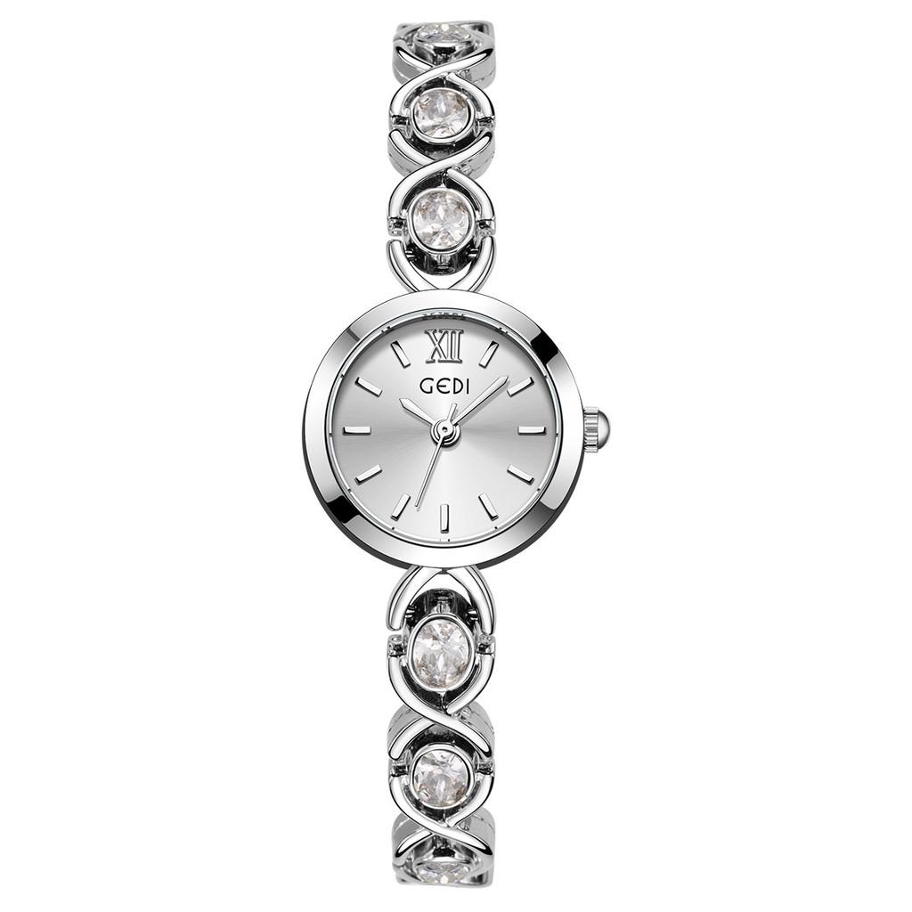 

Женские Винтажные Круглые Кварцевые Часы С Водонепроницаемой Функцией Для Модных Леди Silver White